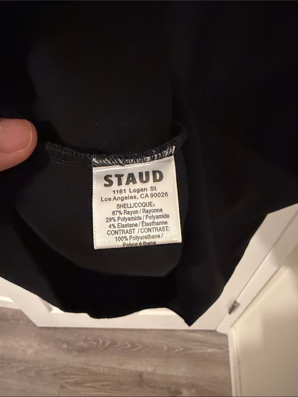 STAUD Black Long-Sleeve Cutout Sheath Dress - Picture 6 of 6